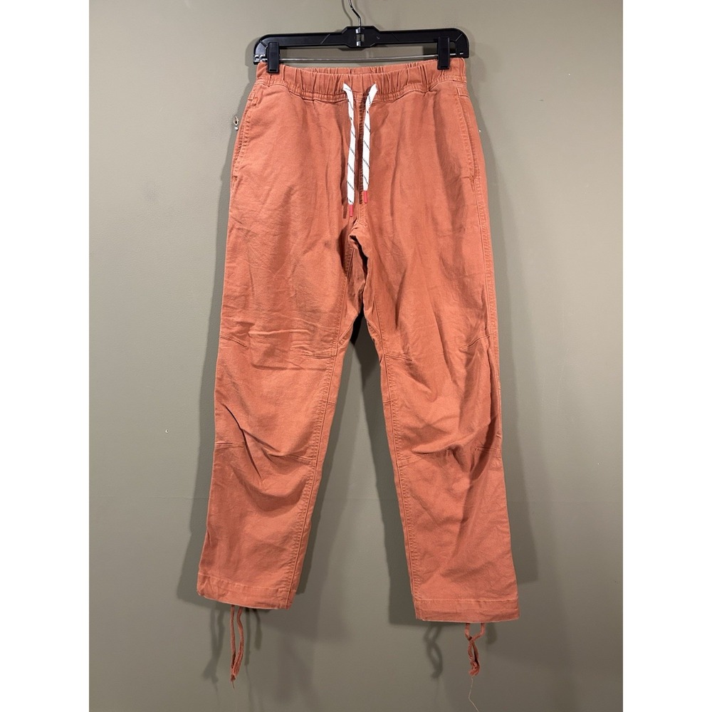 Topo Designs Dirt Pants Womens M Orange Organic Cotton Canvas Outdoor Hiking